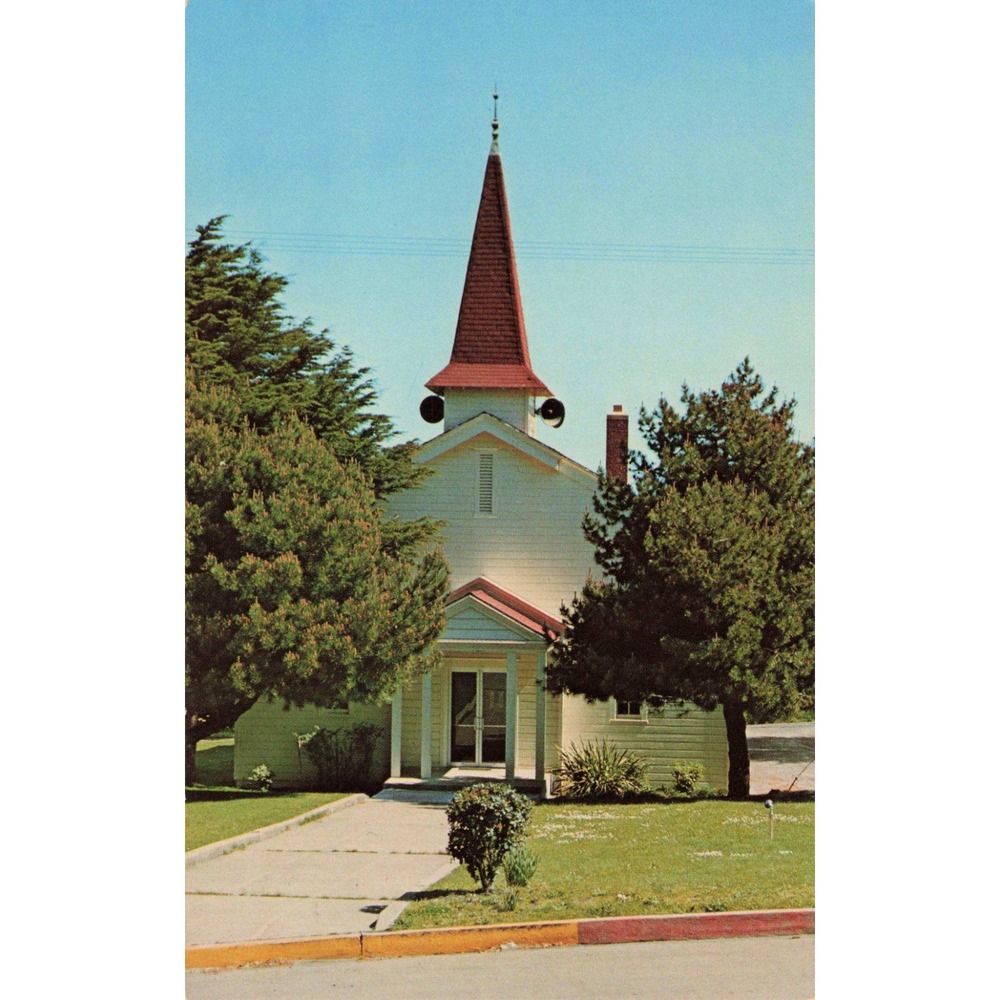 Vintage Fort Scott Chapel Postcard Fort Winfield Scott CA Mike Roberts SC12239 - Picture 1 of 2